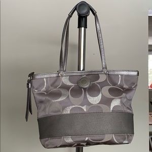 Silver Coach Bag